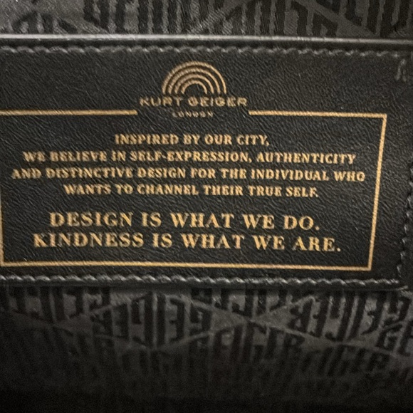 Kurt Geiger Black Quilted Tote with Gold Accent - Picture 4 of 7